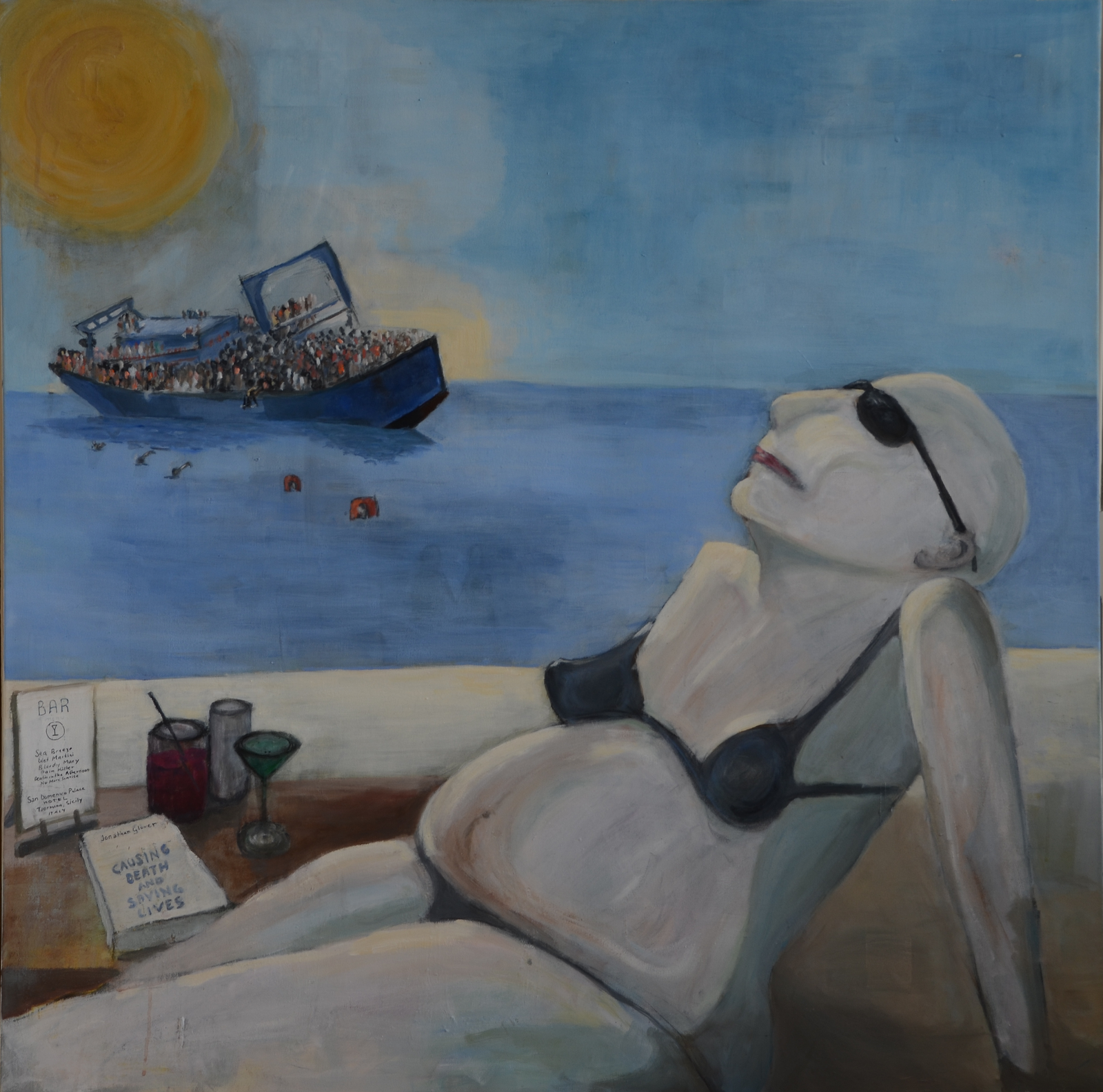 Oljemålning Life at Sea av Jan Sandberg