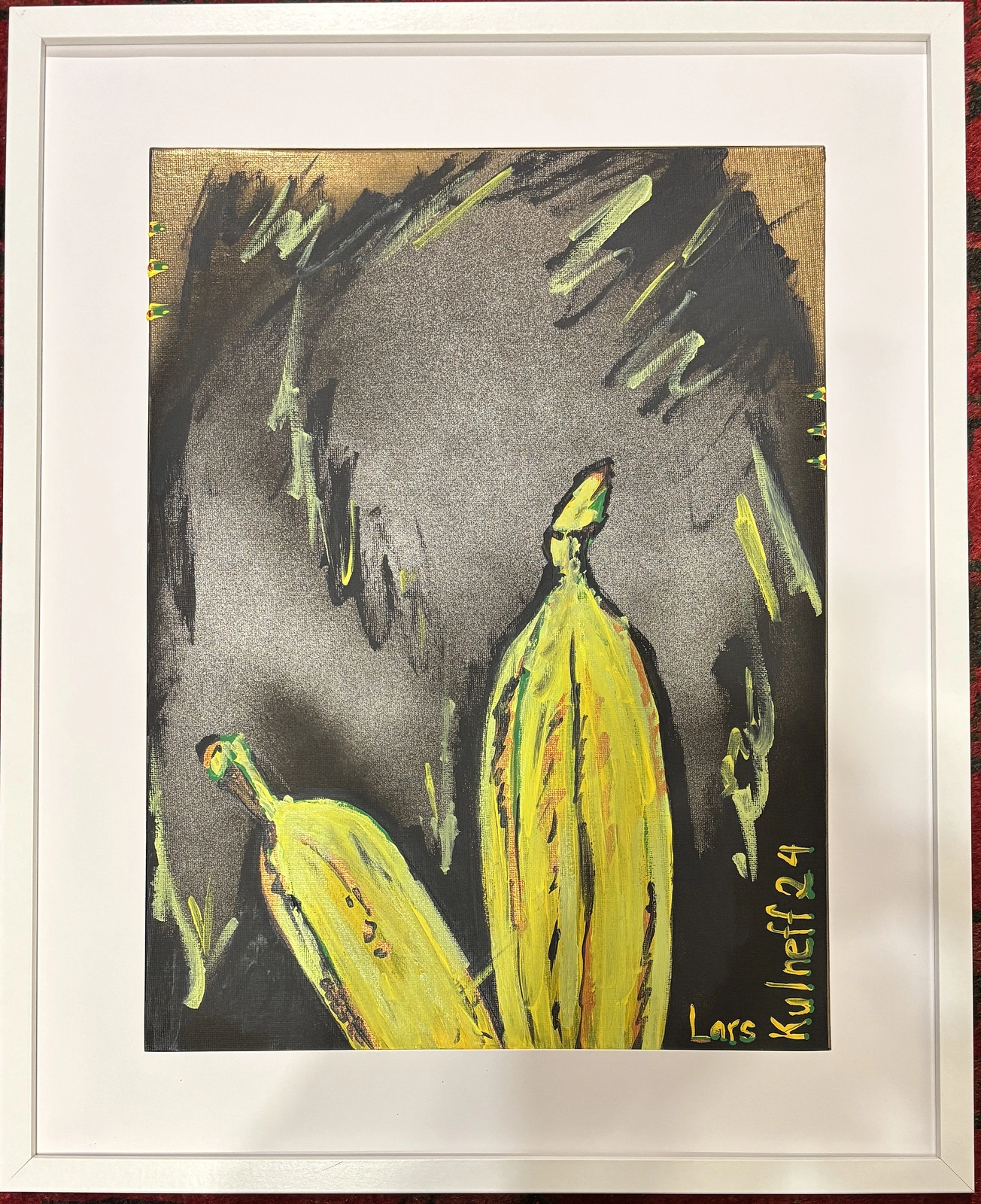 Akrylmålning "Bananas" av Lars Kulneff