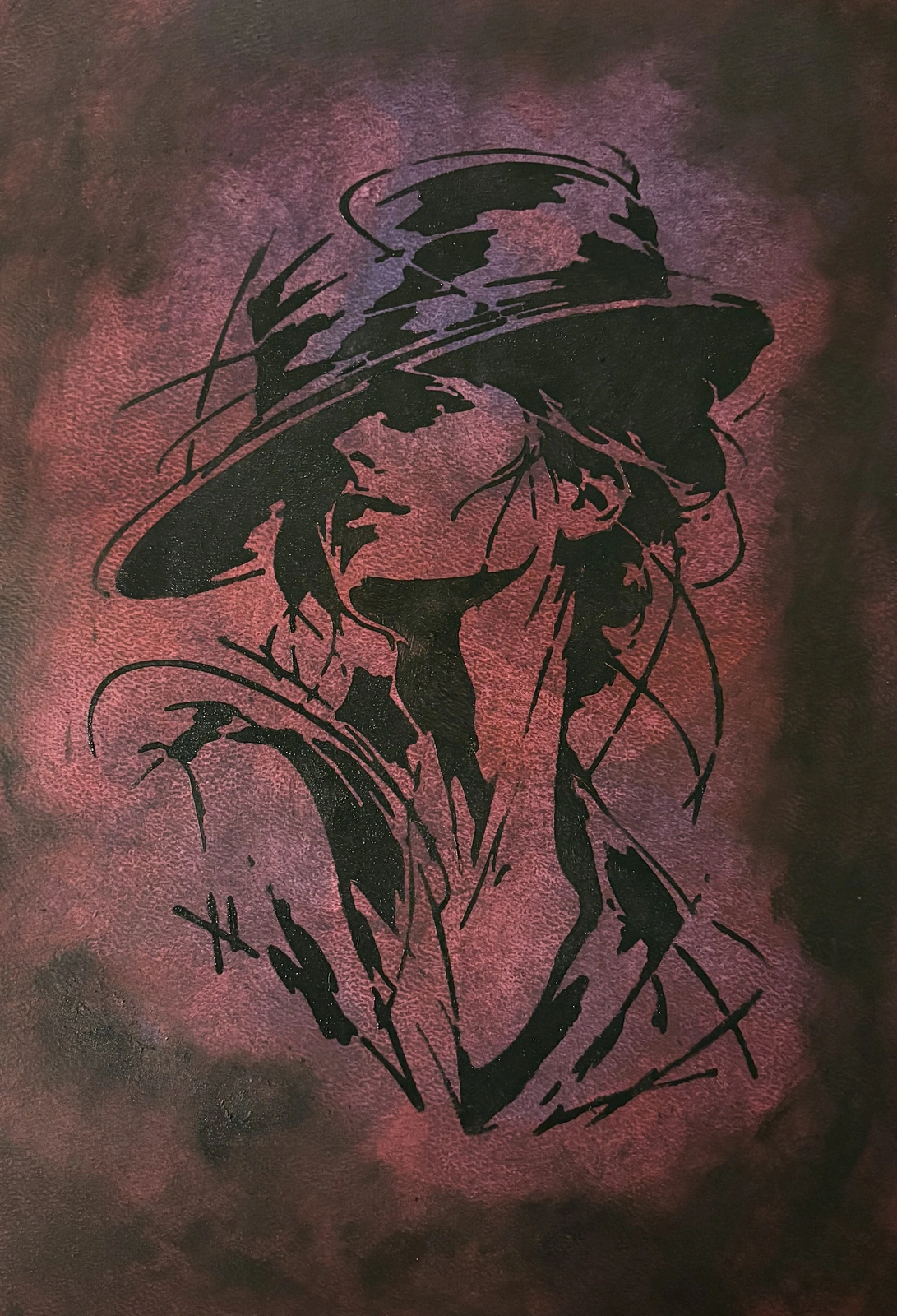 Akrylmålning Hon som valde att gå av Ann-Christin (Acmpainting) Martinsson