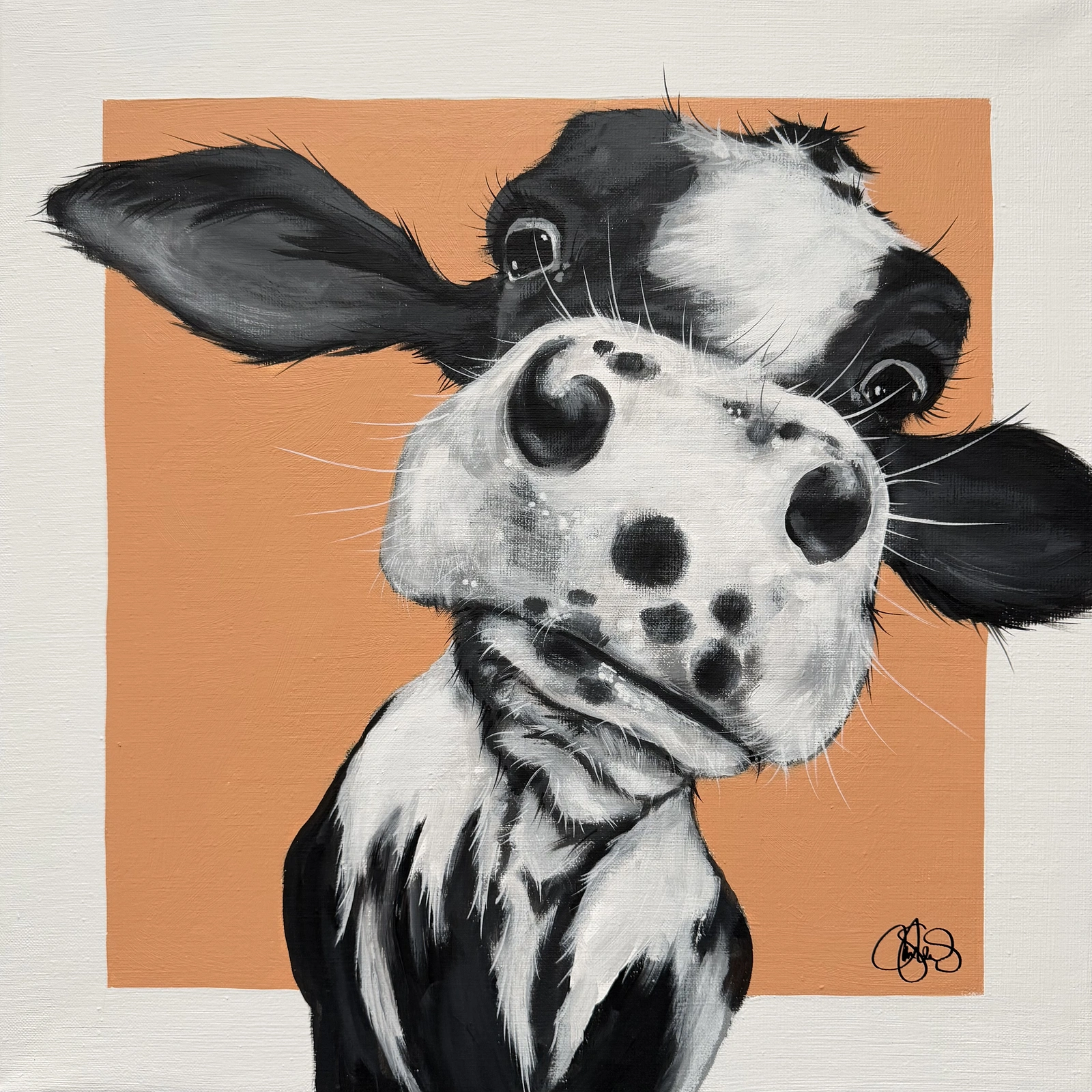Akrylmålning COW 532 Ragna av Matilda Skoglund