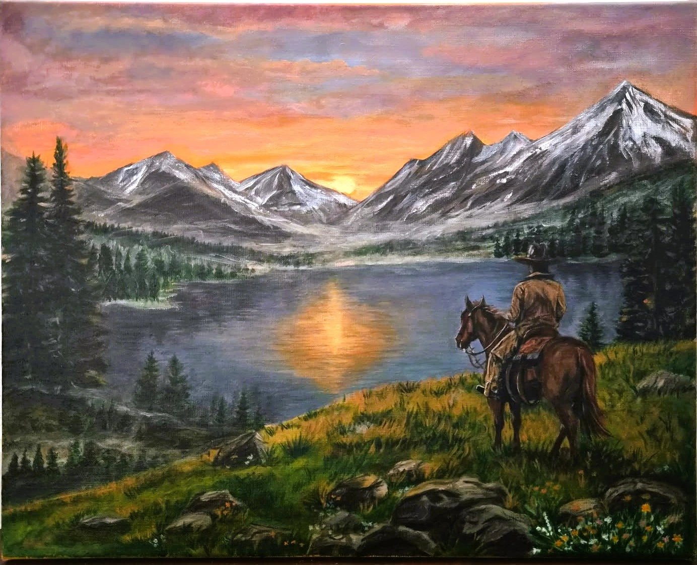 Akrylmålning Wilderness peace av Lisa Lithman