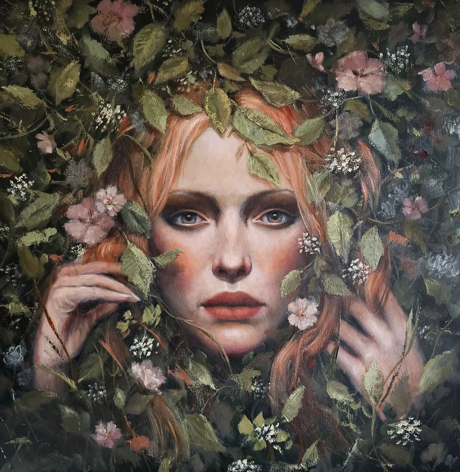 Oljemålning A spell of green av Malin Östlund