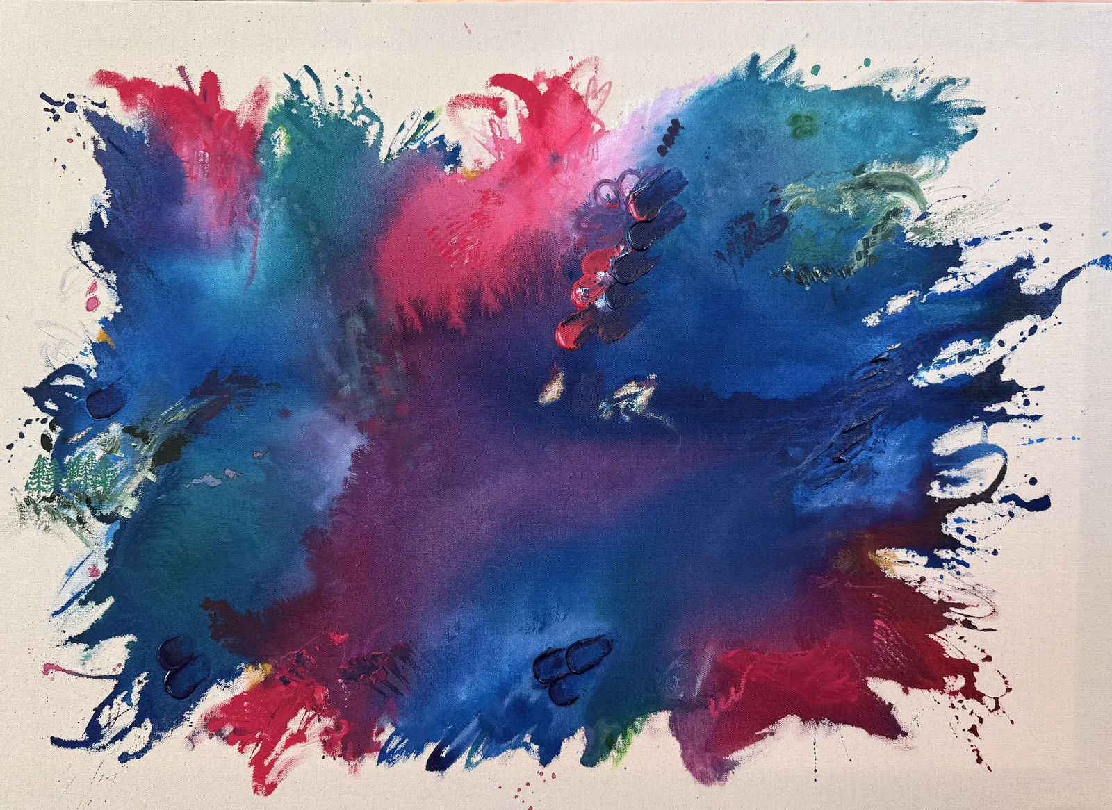 Akrylmålning Colour explosion av Sabine Rådlund