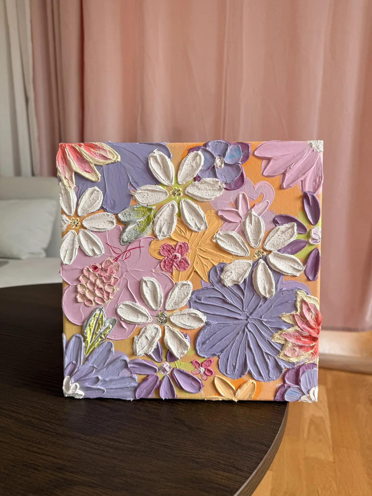 Akrylmålning Floral series av Sabine Rådlund
