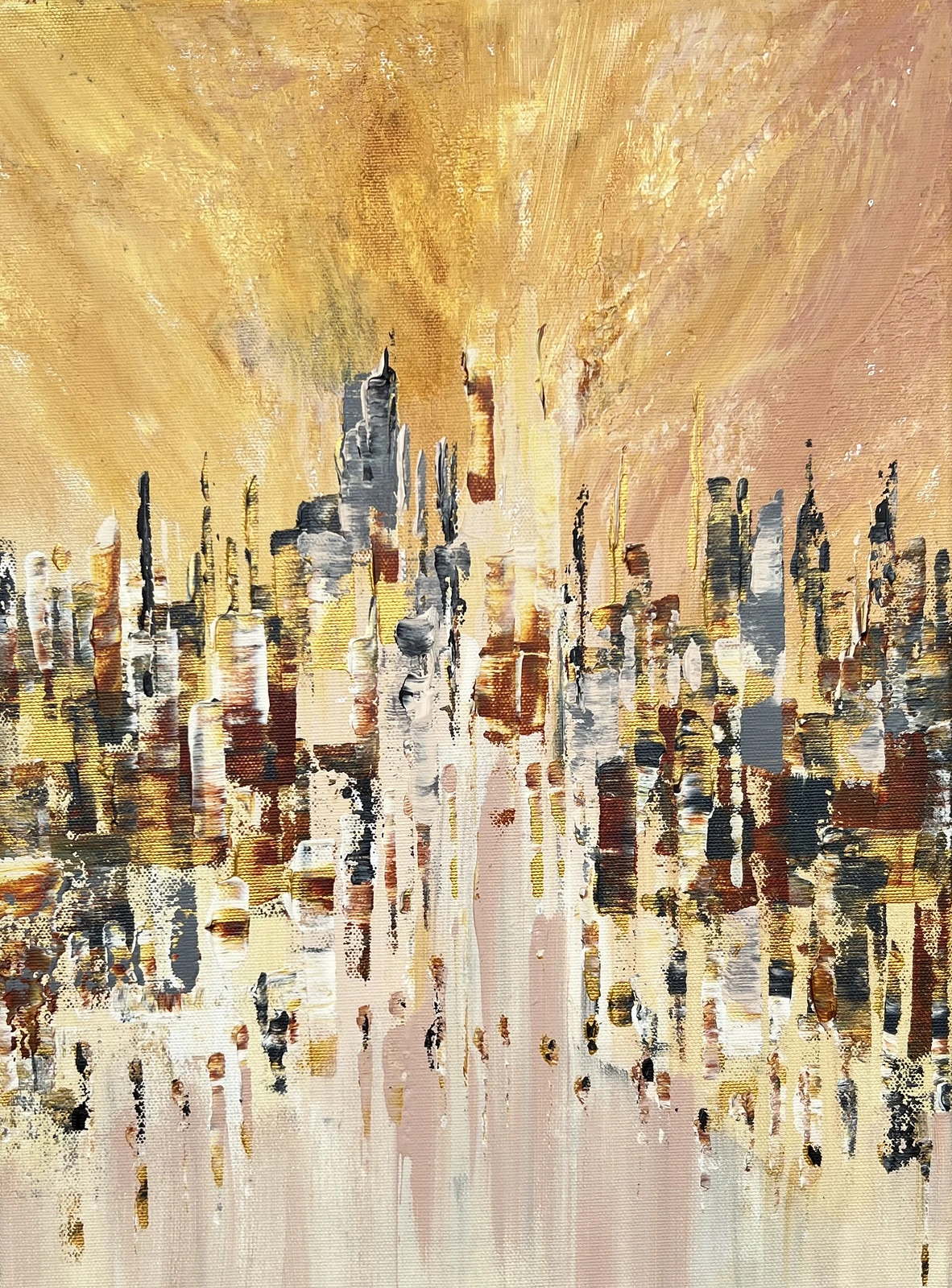 Akrylmålning Golden State av Anne-lee Andersson