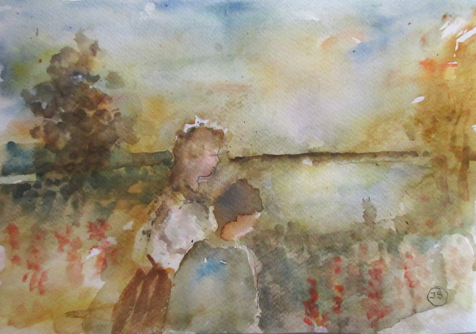 Akvarell Strandblomster av Jan Söderman