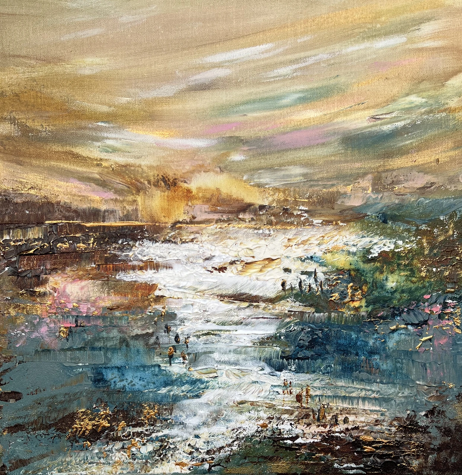 Akrylmålning Autumn Breezes av Anne-lee Andersson