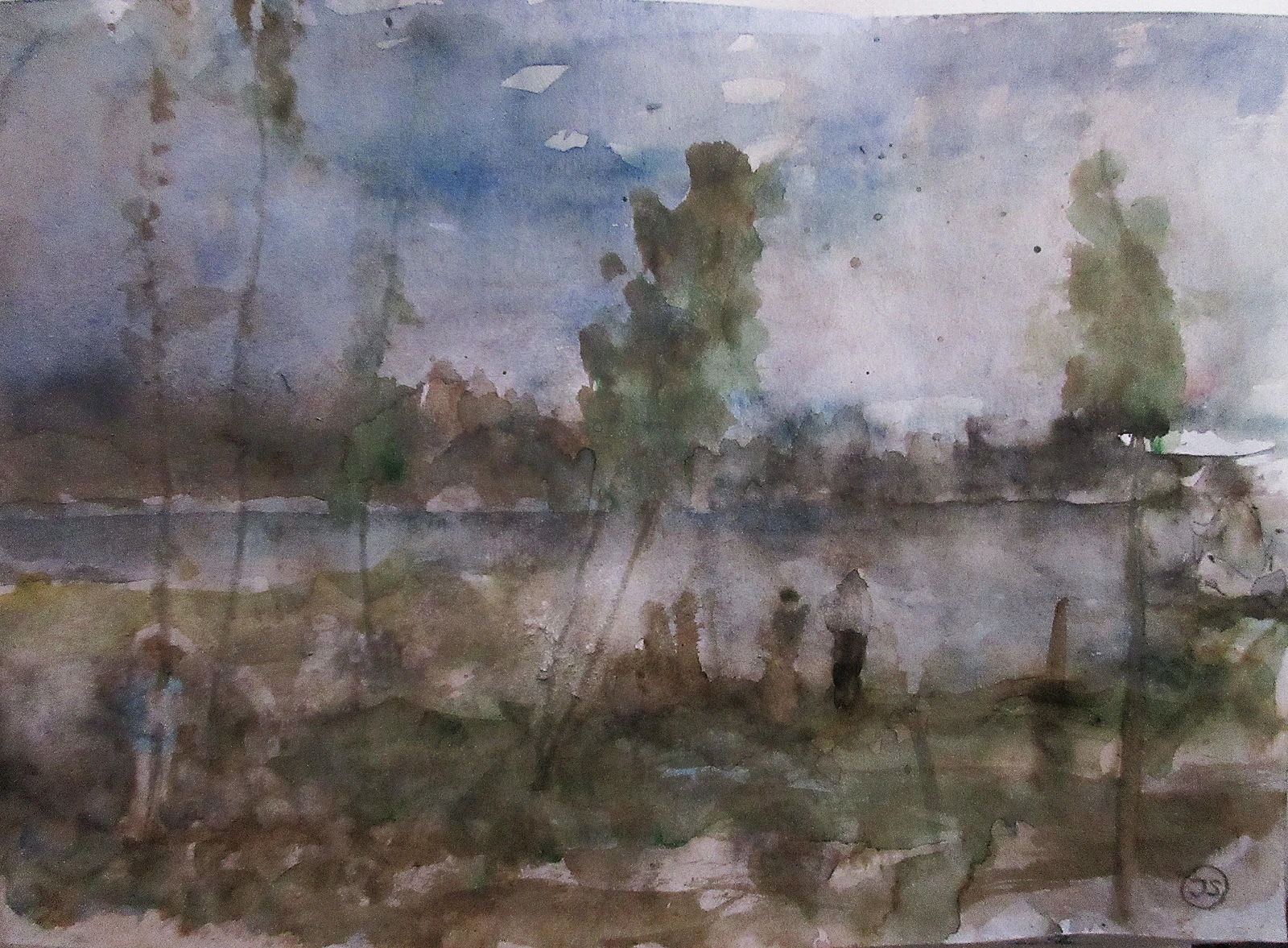 Akvarell Dagar vid Havet 1969 ii av Jan Söderman