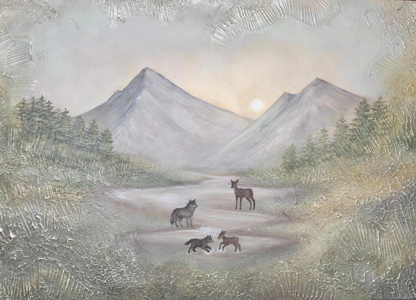Akrylmålning Forest Harmony av Nicole Nilsson