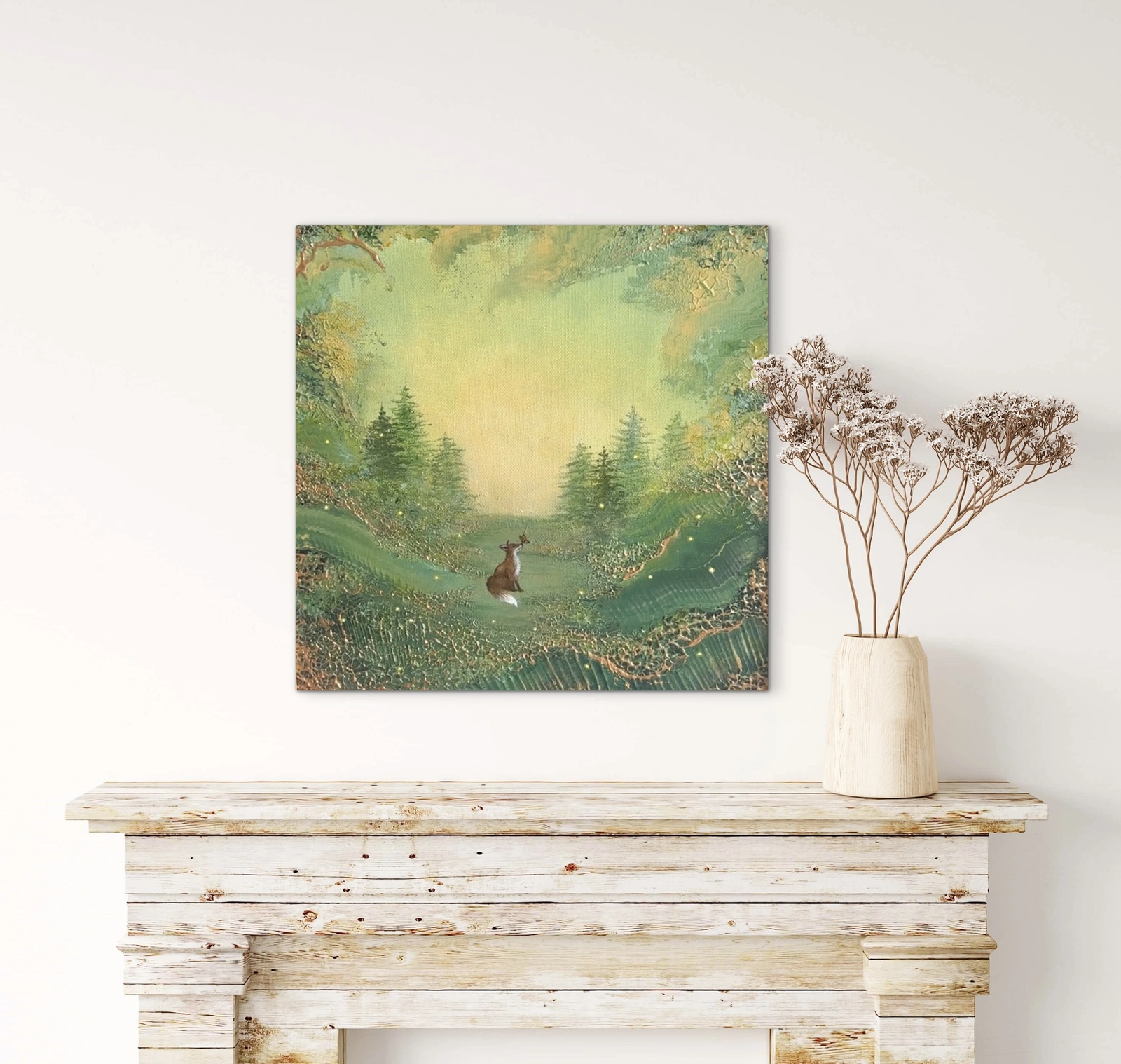 Akrylmålning Natures glow av Nicole Nilsson