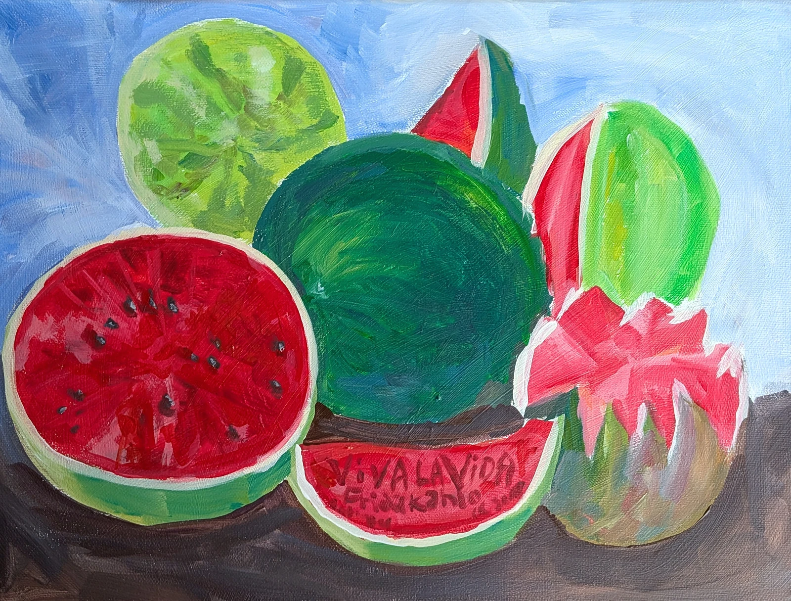 Akrylmålning Viva La Vida / Frida Kahlo av Timofey Makoveychuk