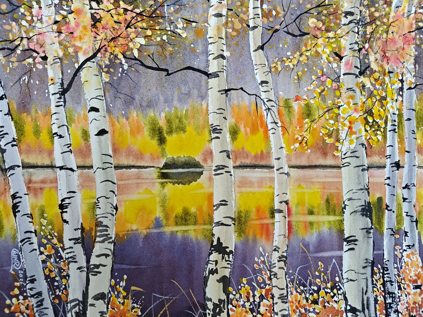 Akvarell Colors of autumn av Wei Hing Rosenkvist