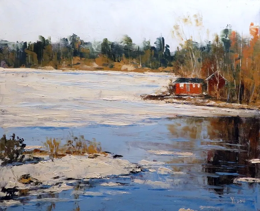 Oljemålning av Yuanyuan Liu