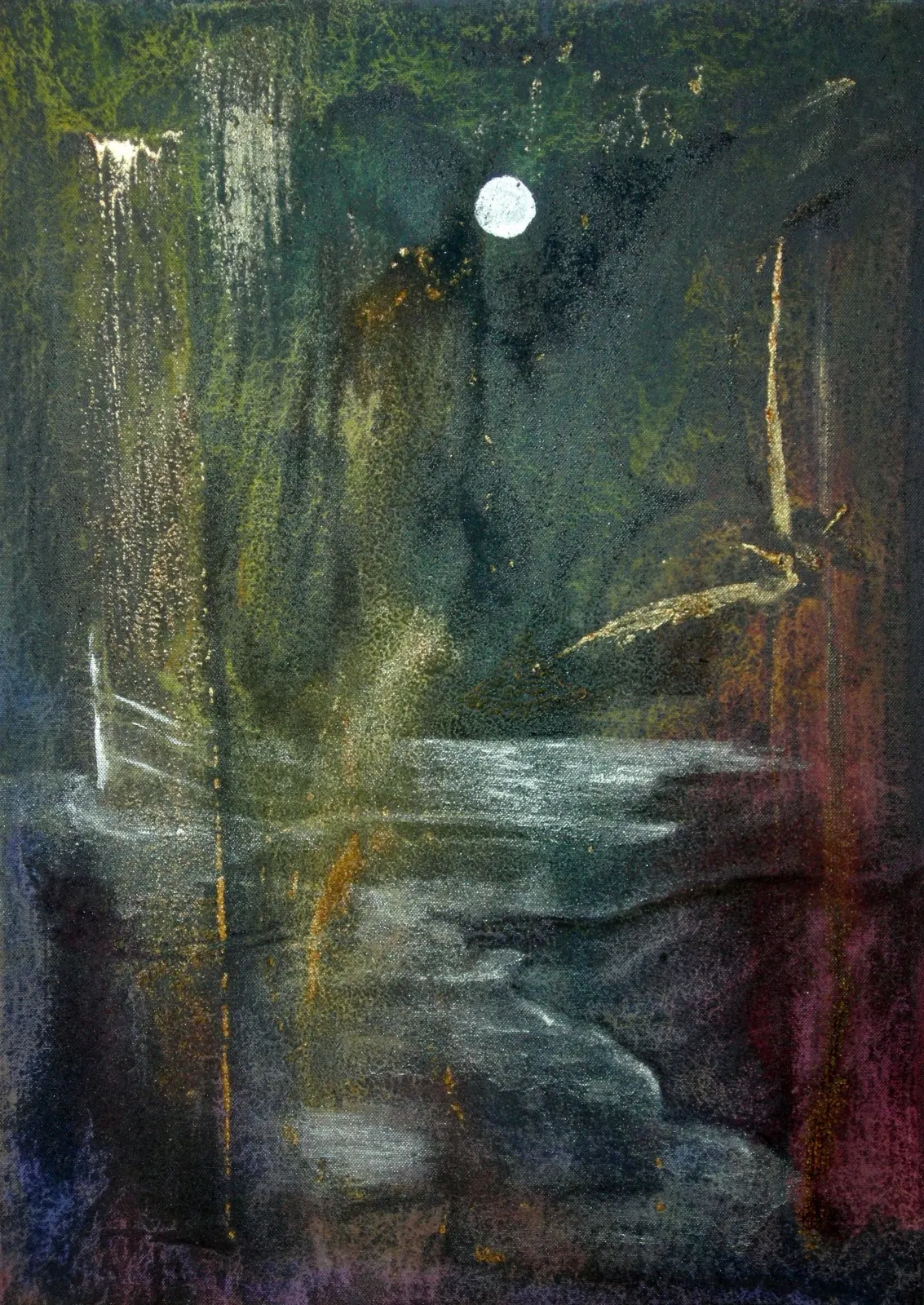 Akrylmålning I hamn av AnnMarie Jacobsson