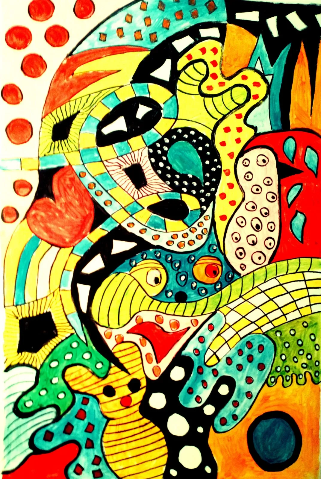 Akrylmålning Mindfullnessmålning 7 av Birgitta Jonsson Bijon Art