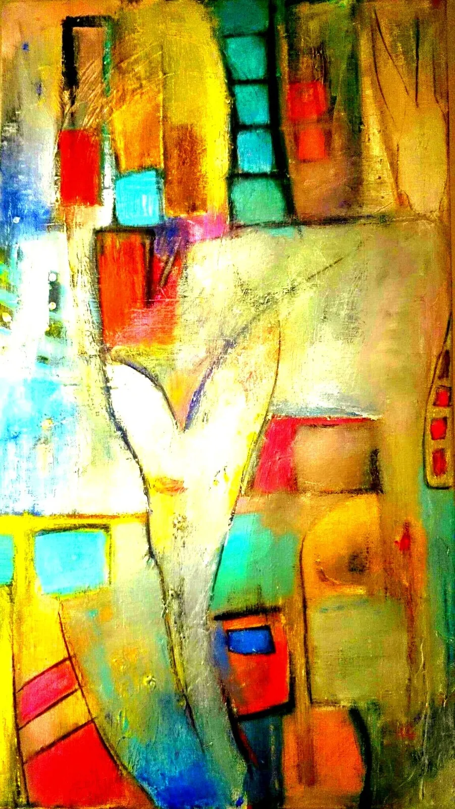 Akrylmålning Heart av Birgitta Jonsson Bijon Art