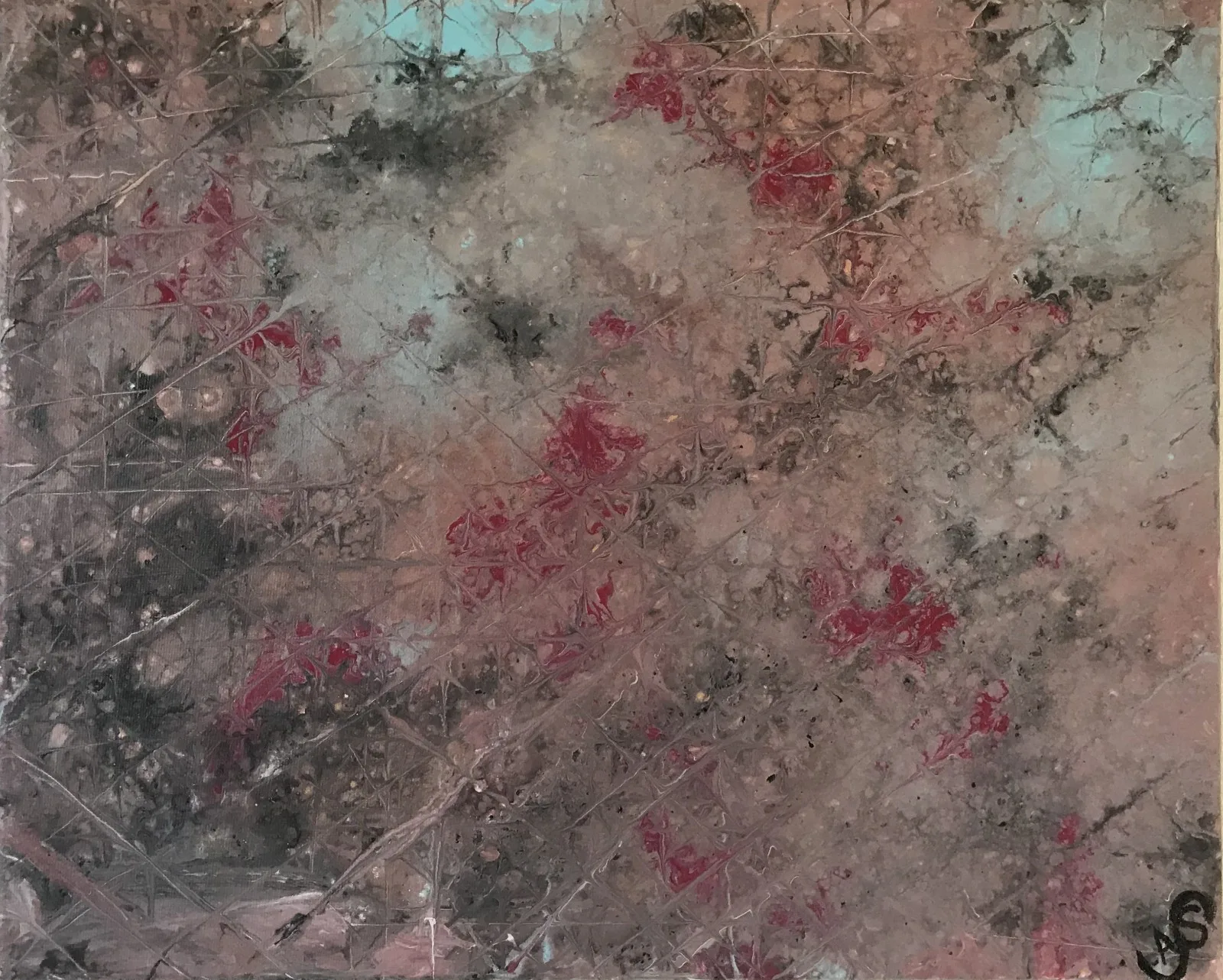 Akrylmålning Nebula av Ann-Sofie Stjernkvist