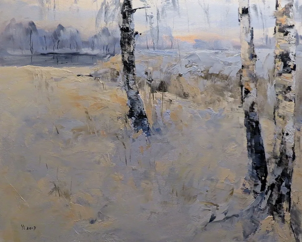 Oljemålning av Yuanyuan Liu