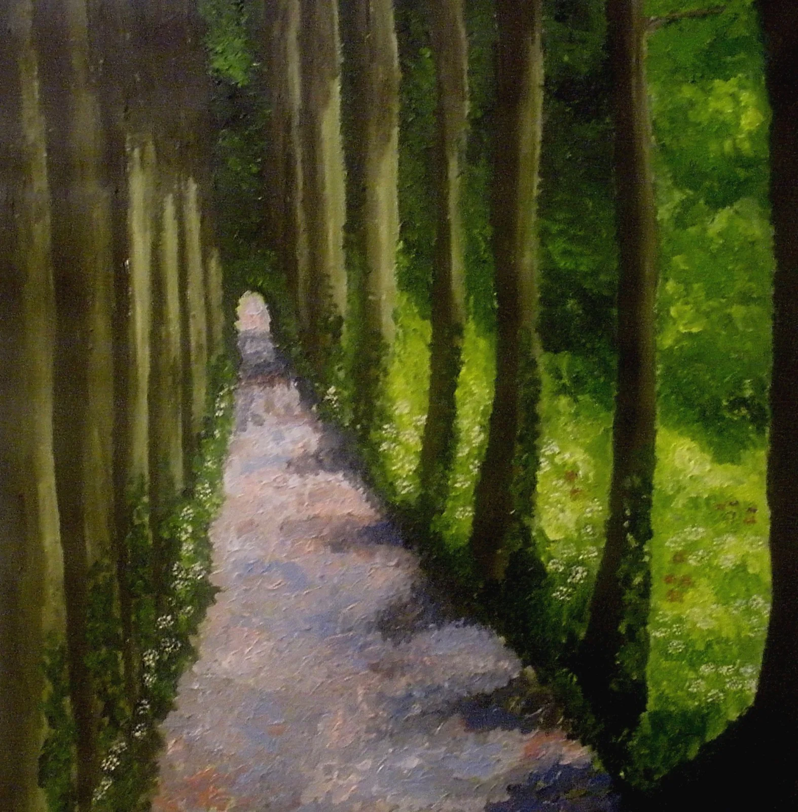 Akrylmålning Sommarallé av Mats Eriksson