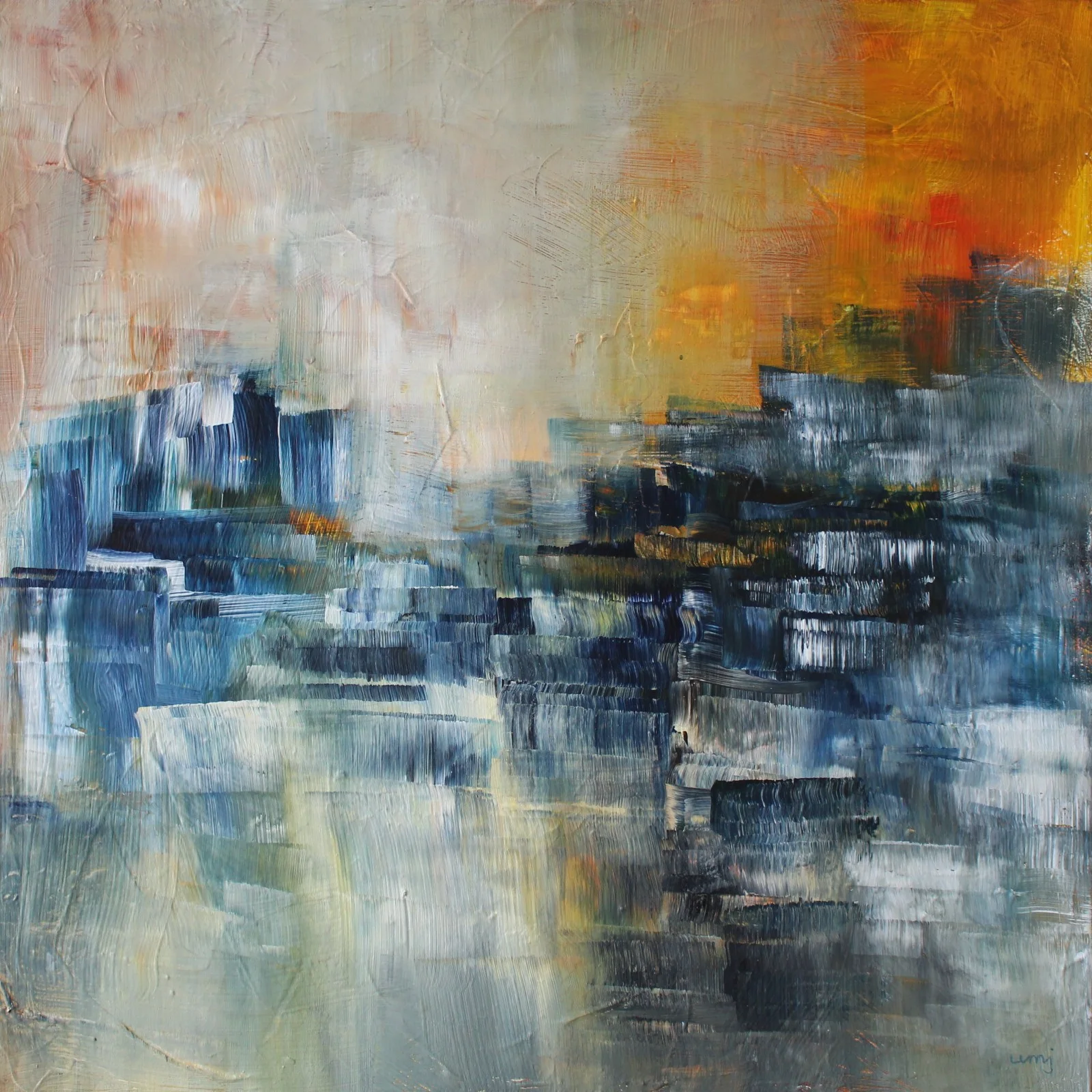 Akrylmålning Gräddhylla av Ulla Maria Johanson