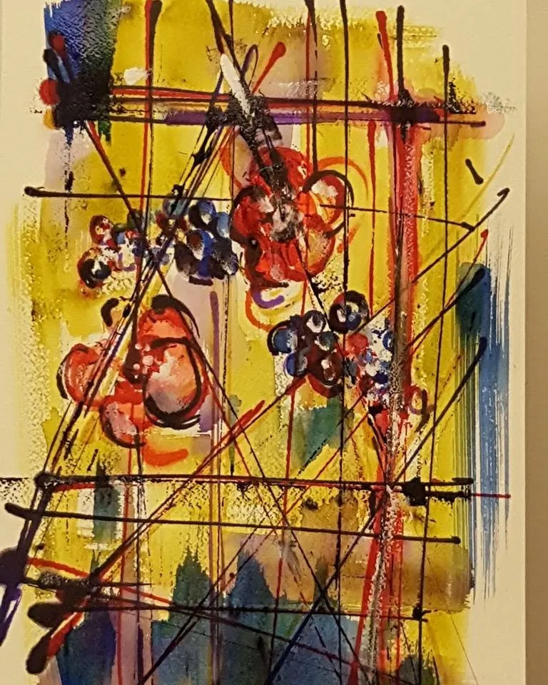 Akvarell Vilda blommor slutar inte blomma även om det sätts hinder.. av Åsa Edlund