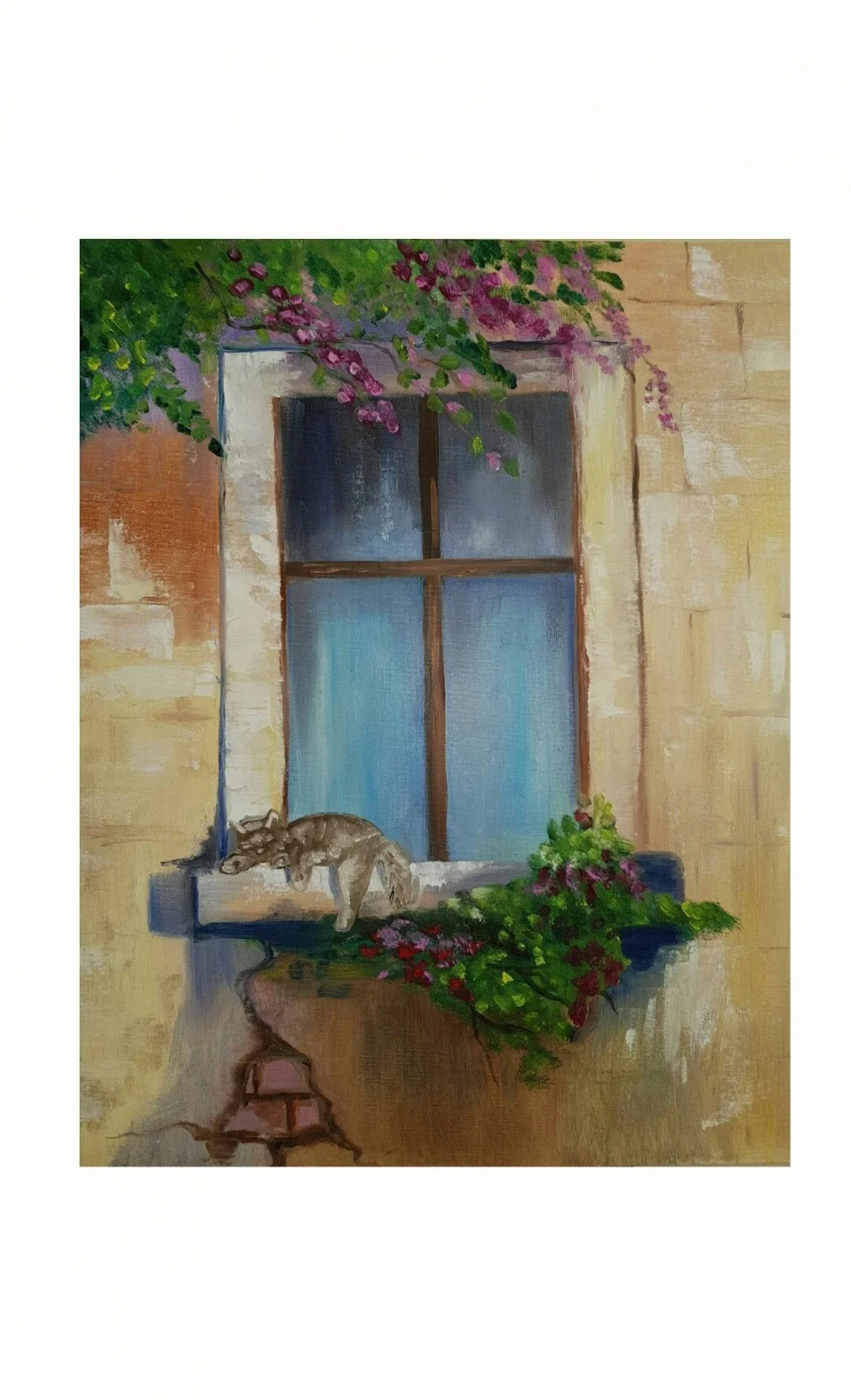 Oljemålning Oil,canvas panel av Maria Dazhypkan
