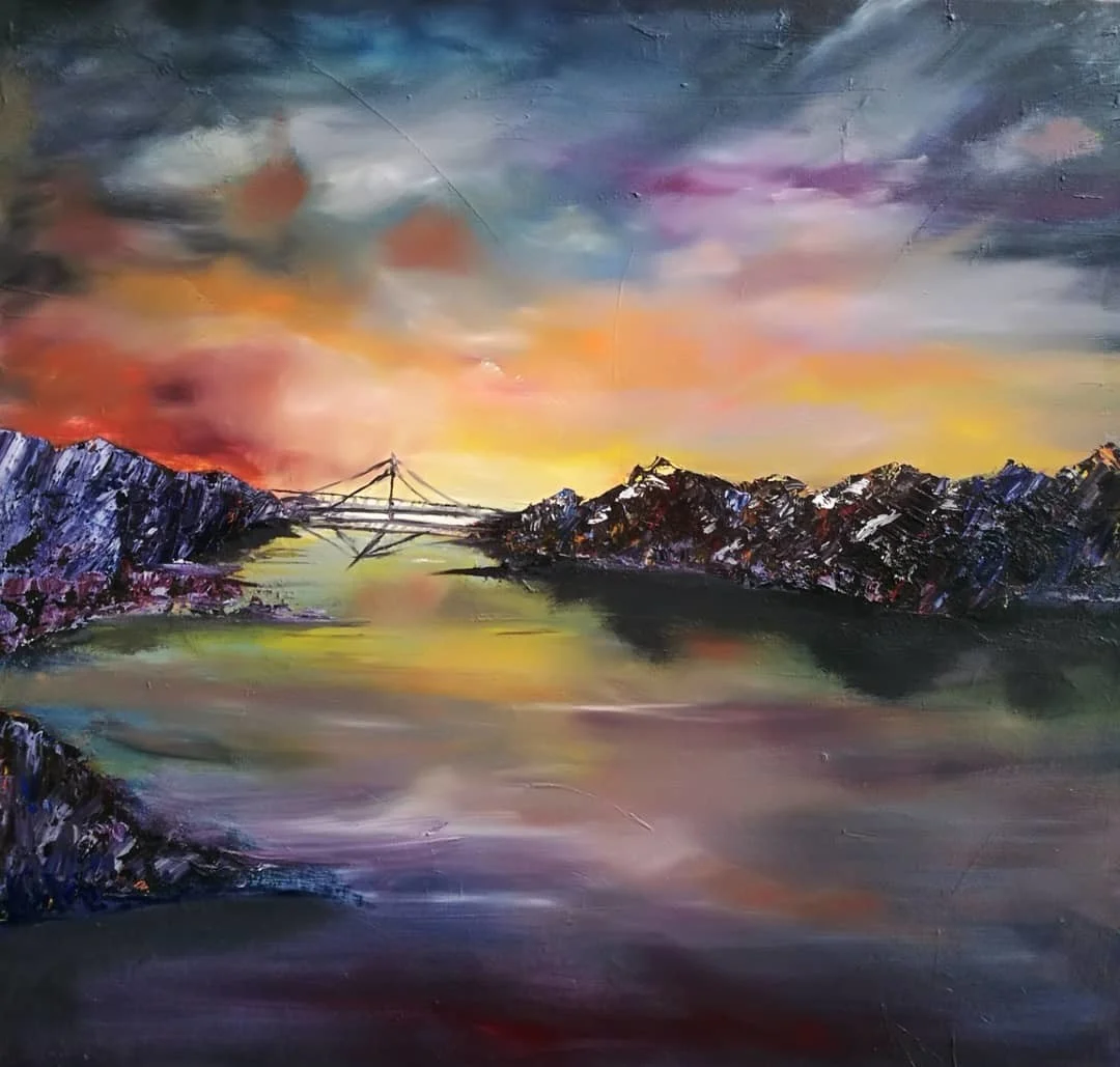 Oljemålning Magical landscape av Layth Gurgia