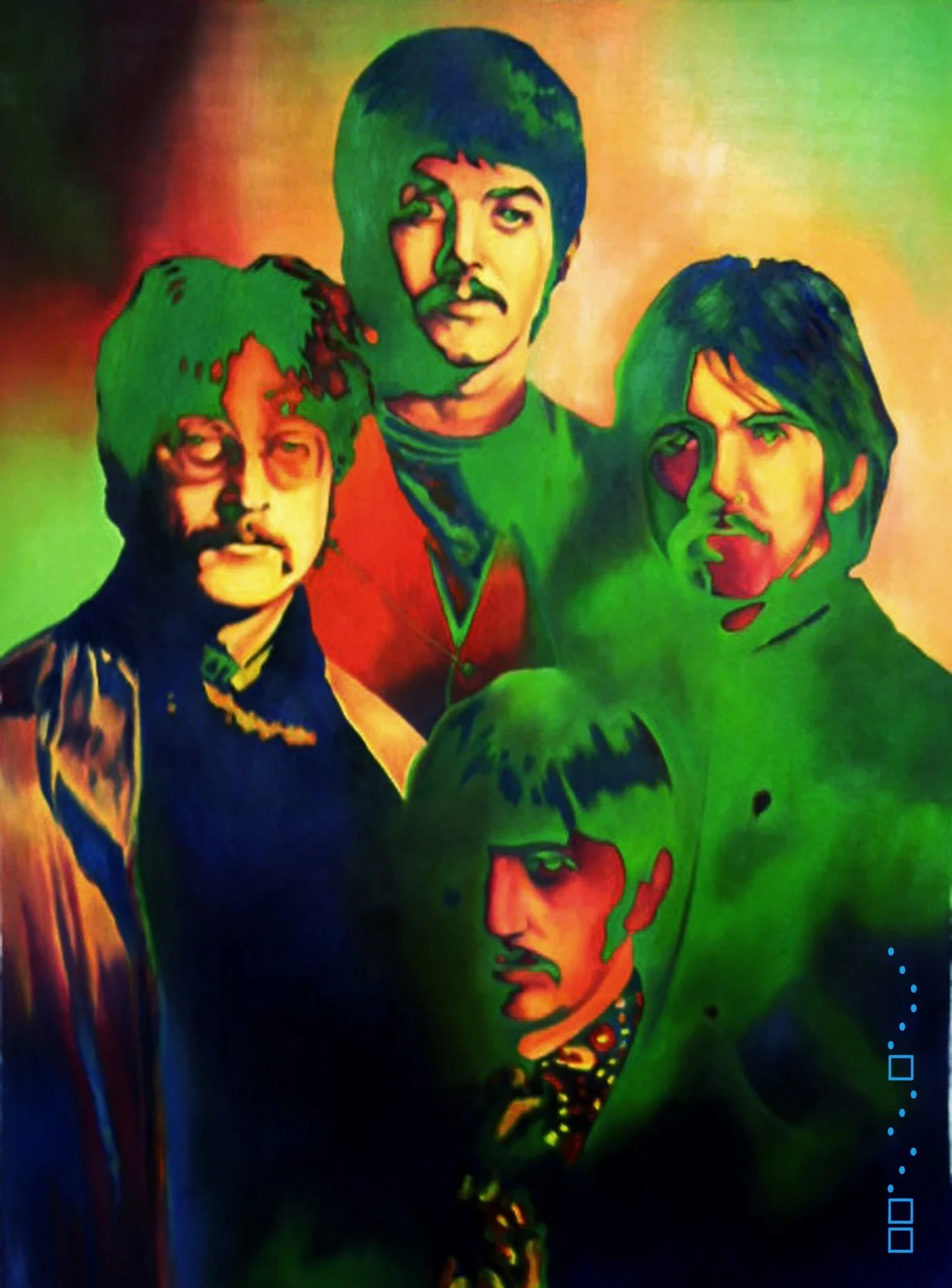 Oljemålning The Beatles av Ali Pournoroozy