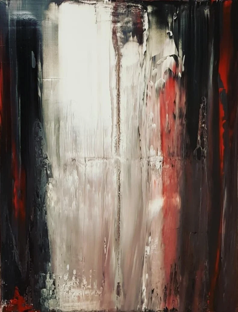 Akrylmålning Bleed through III av Tobias Staaf