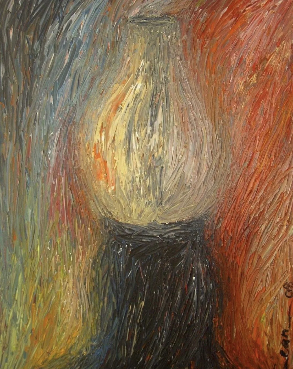 Akrylmålning Woman With The Jar av Sean Aghili
