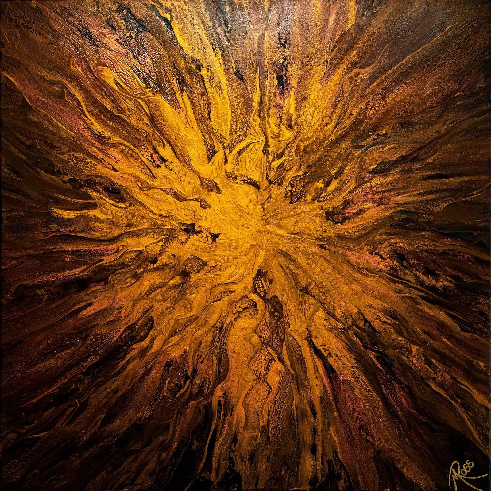 Akrylmålning The Sun Will Rise Again av Mette Ross