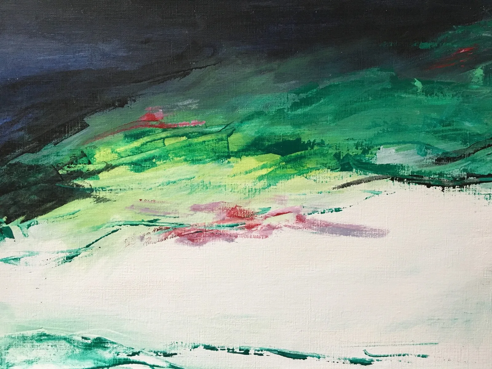 Akrylmålning Grönt djup av Gunilla Tuvin