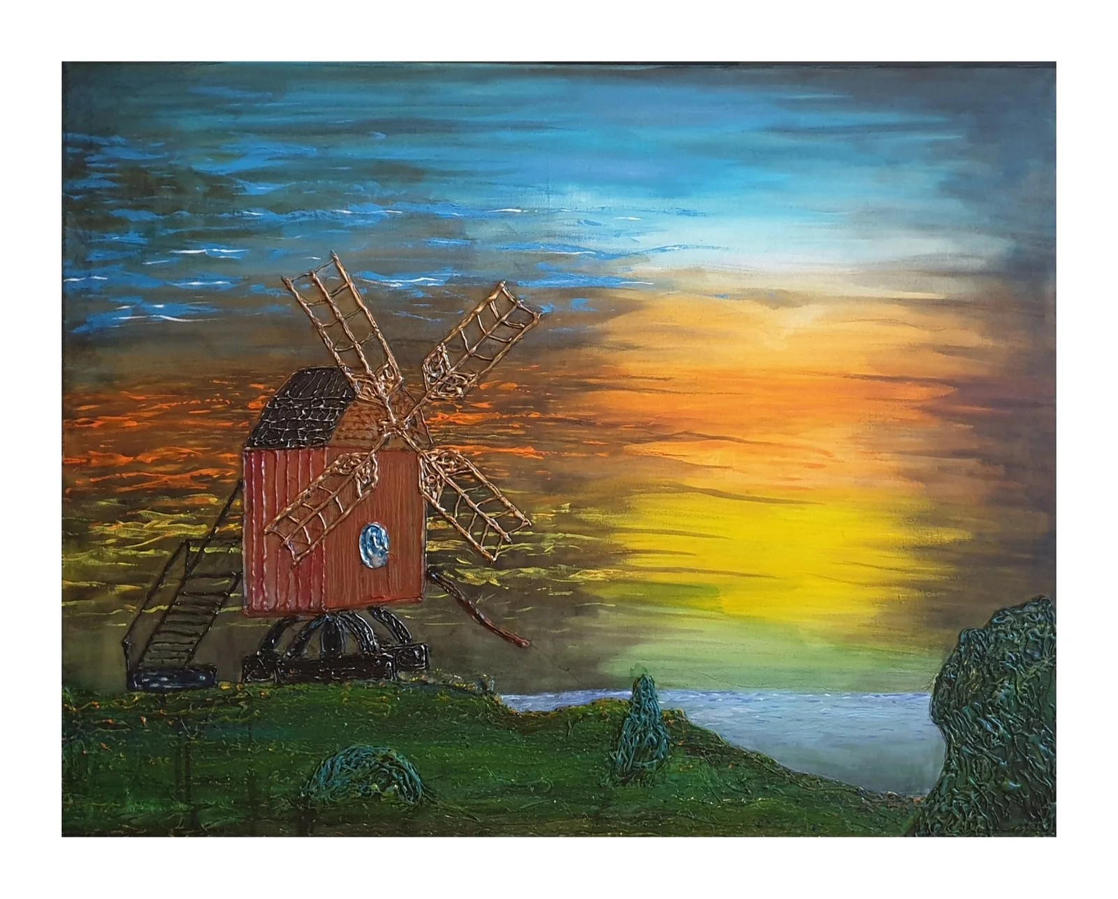 Akrylmålning Öland av Salah Omar