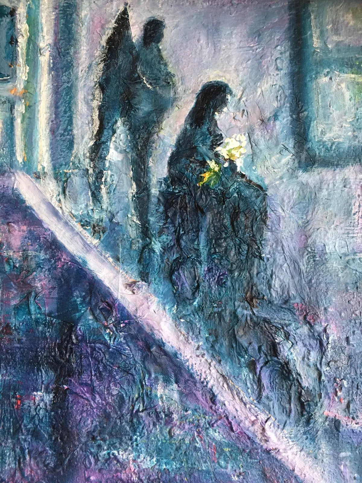 Akrylmålning En ängels tålamod av Gunilla Palusa