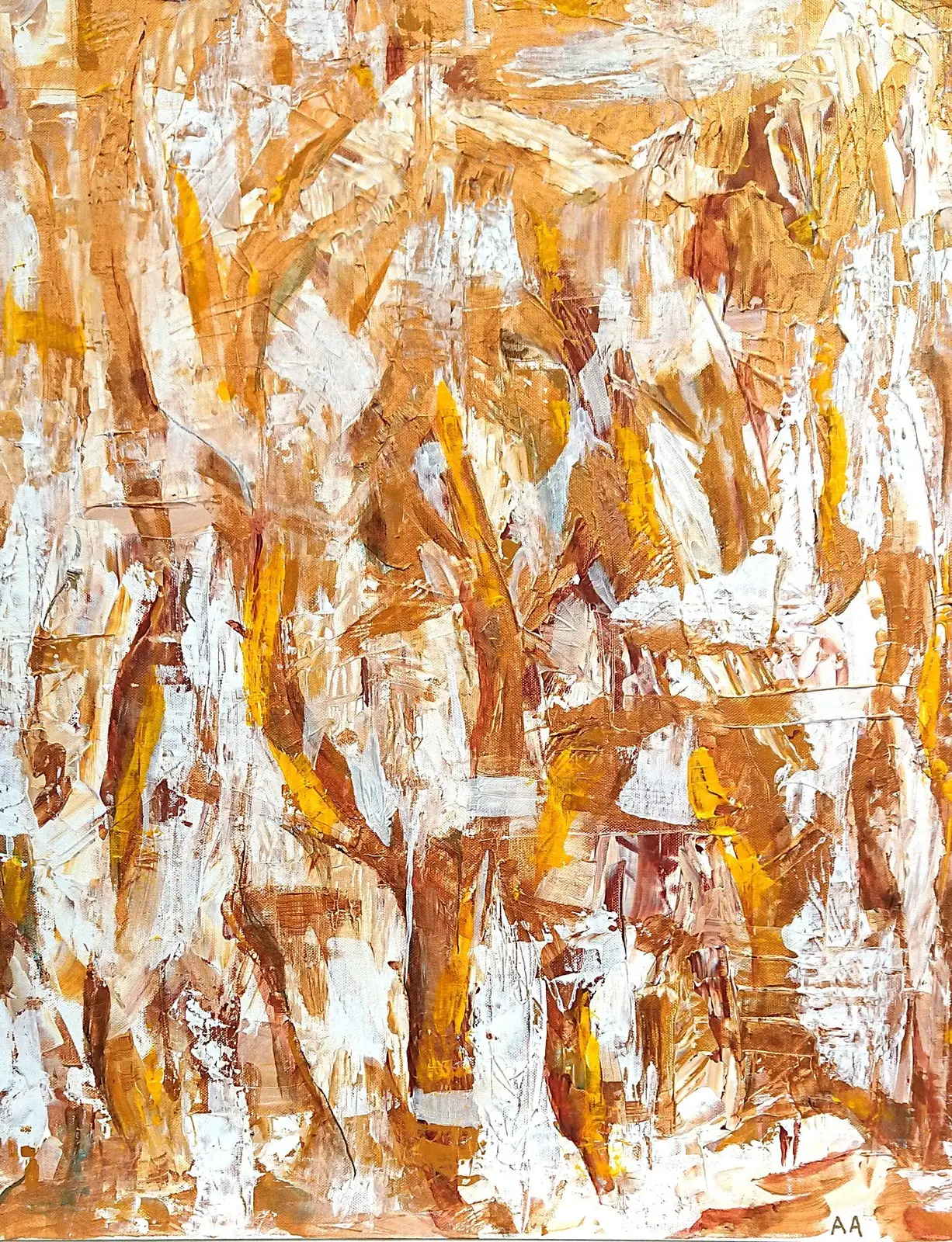 Akrylmålning Guld 2 av Anders Andersson