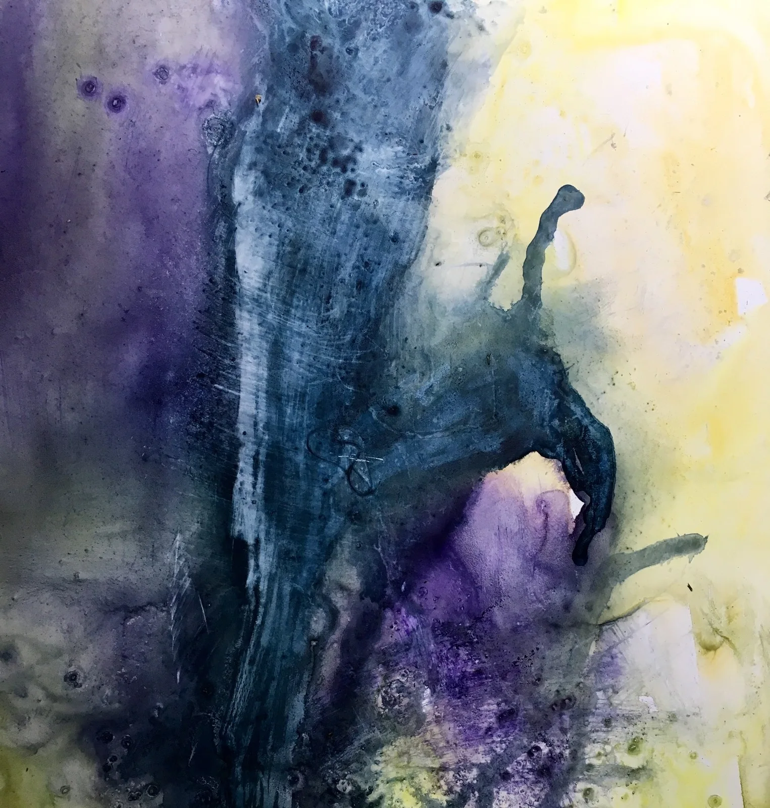 Akvarell Träklyka av Gunilla Tuvin