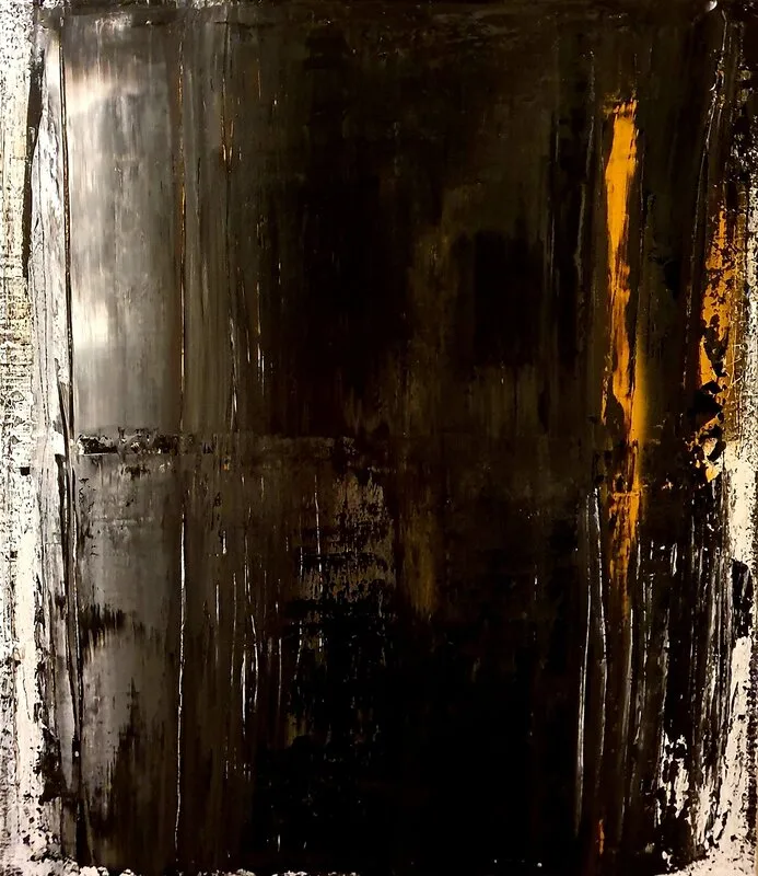 Akrylmålning A Conversation with Ashes av Tobias Staaf