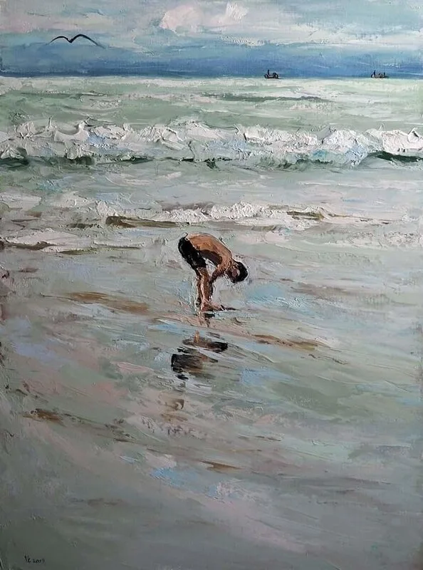 Oljemålning av Yuanyuan Liu