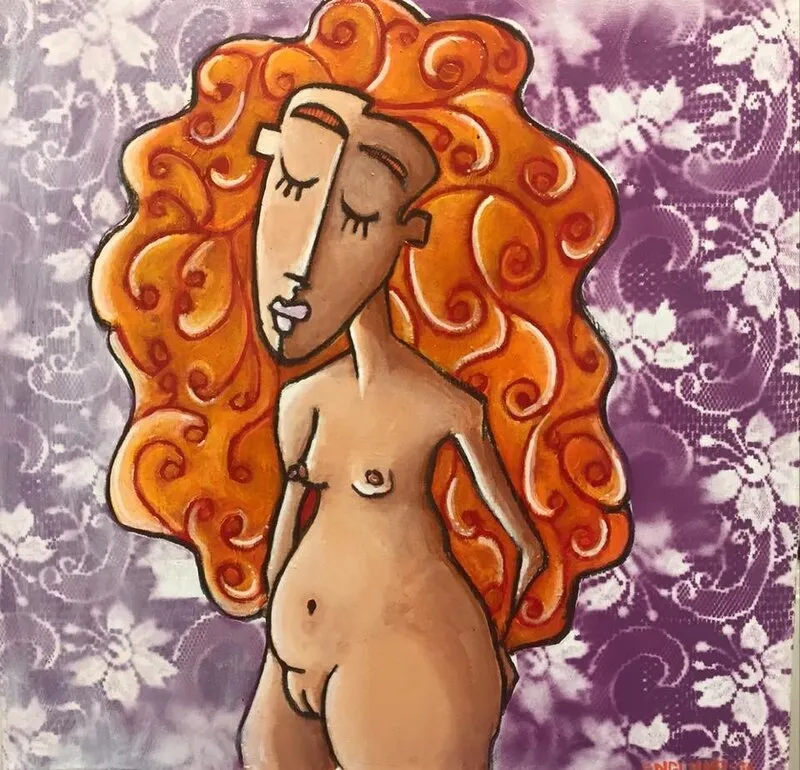 Akrylmålning Vacker Som Du Är av Benny Englund