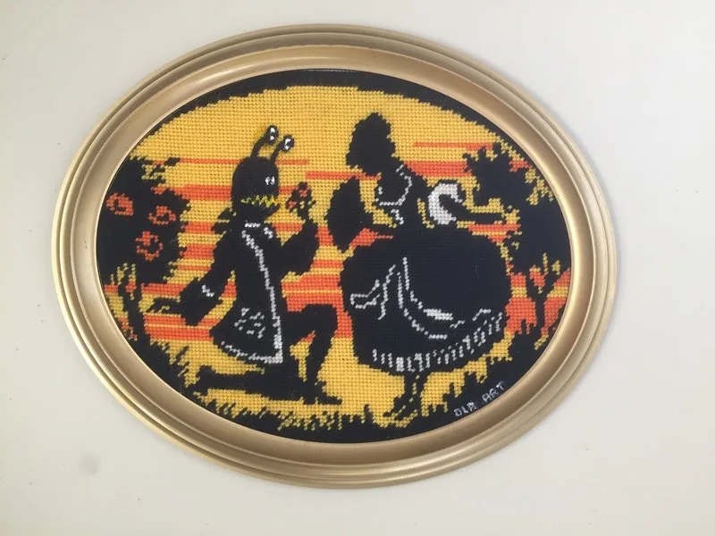 Akrylmålning Det var en tjej i min smak. Bara att tillsätta timjan och en nypa salt av Ola Art