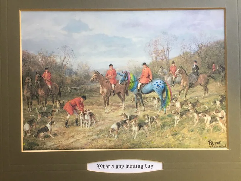 Akrylmålning What a gay hunting day av Ola Art