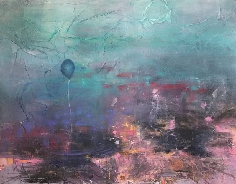 Akrylmålning Överraskning av Maria Wigert