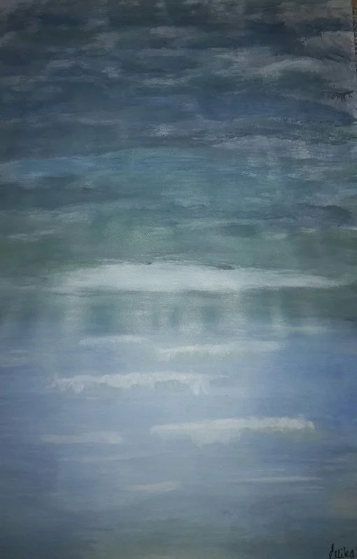 Akrylmålning Orosmoln av Ellinor Karlsson