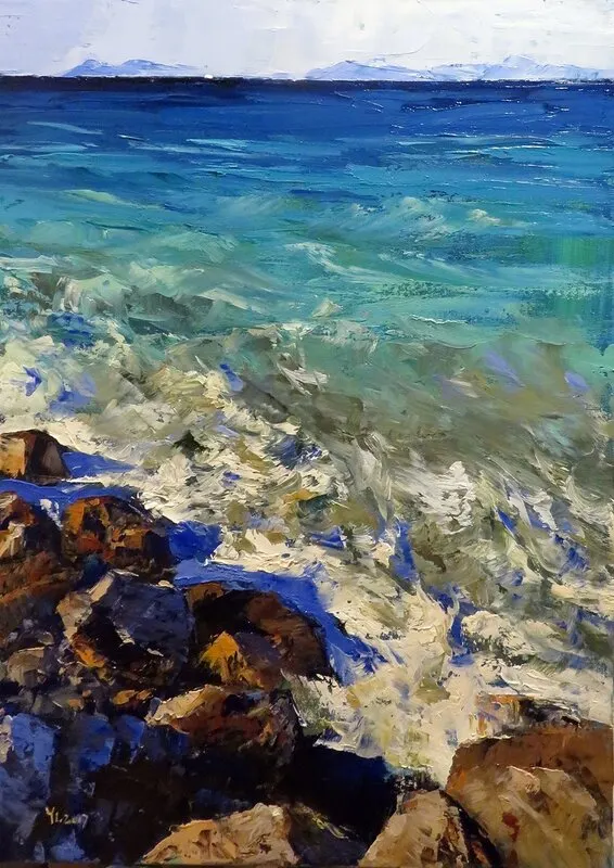 Oljemålning av Yuanyuan Liu