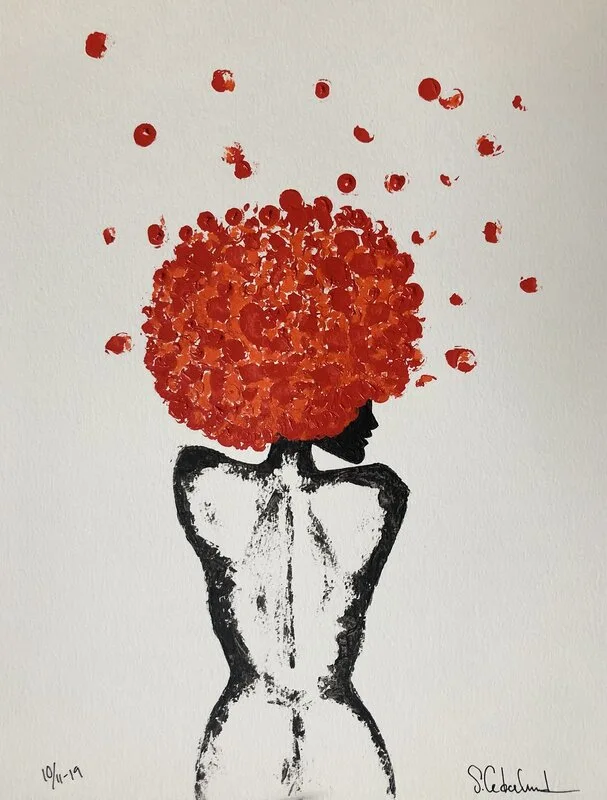 Akrylmålning Blossom av Susanne Cederlund