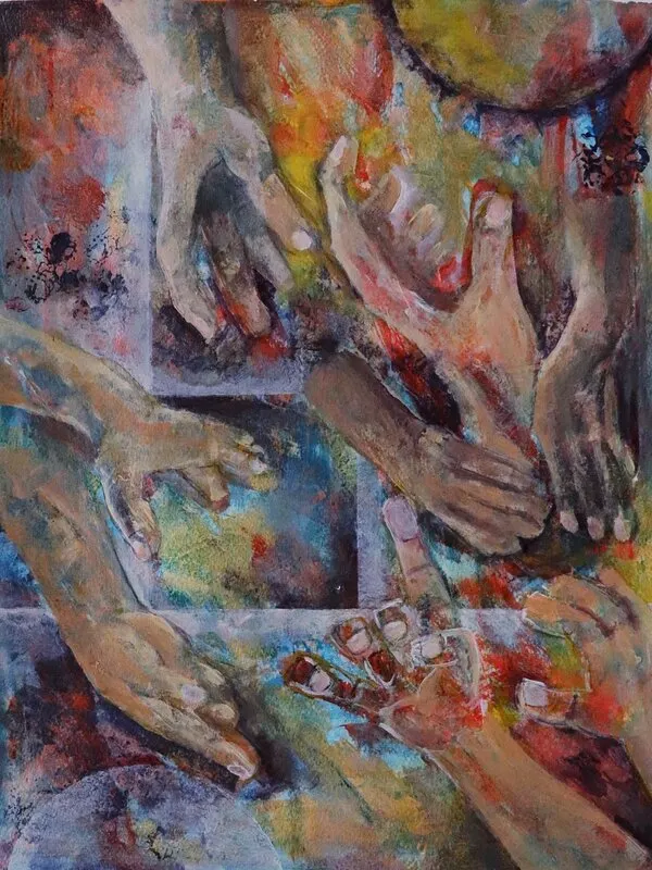 Akrylmålning Hope av Sonali Das