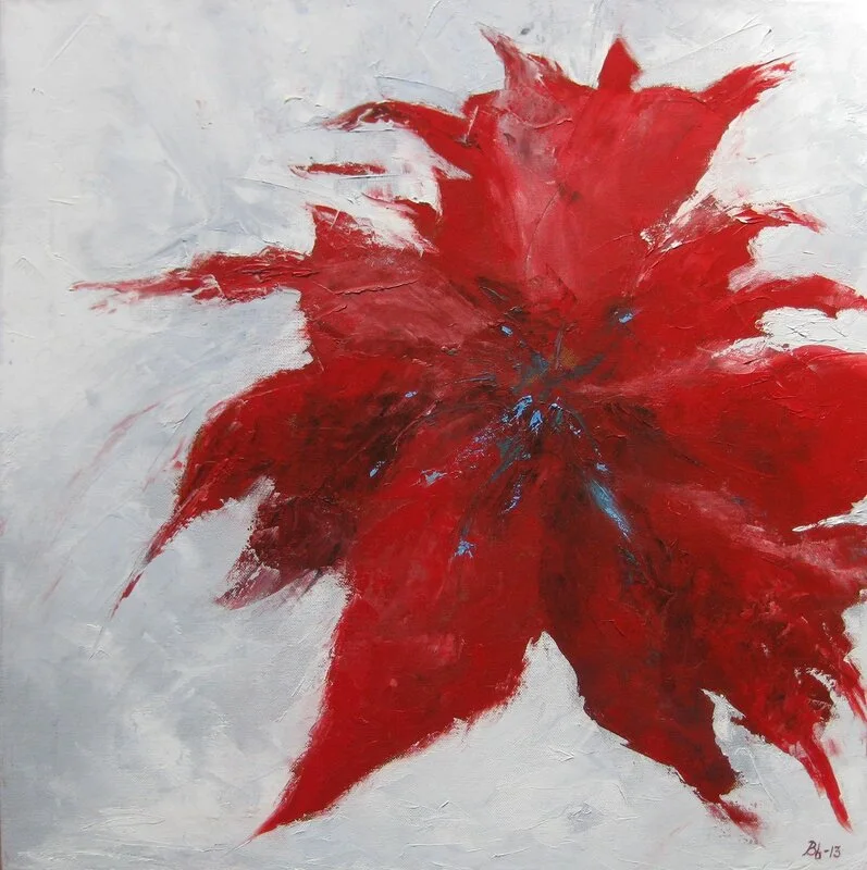 Oljemålning Amaryllis av Birgitta Björkhammer