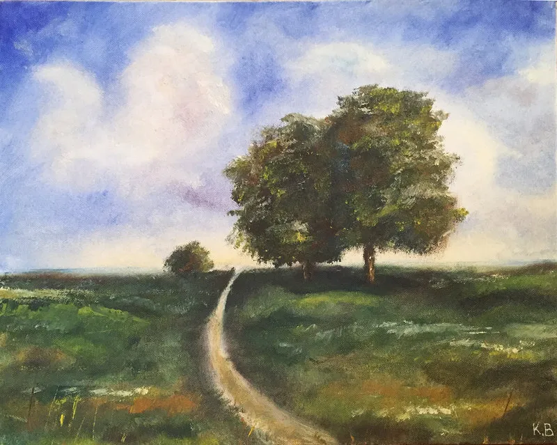 Oljemålning Landskap av Katarina Bäcklund
