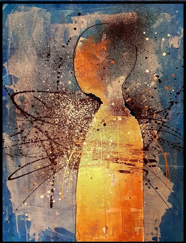 Akrylmålning Akryl 90x65 cm av Lisa Magnell