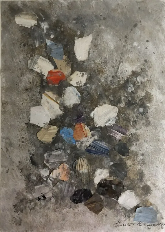 Akrylmålning Vägval av Elisabet Mattiasson